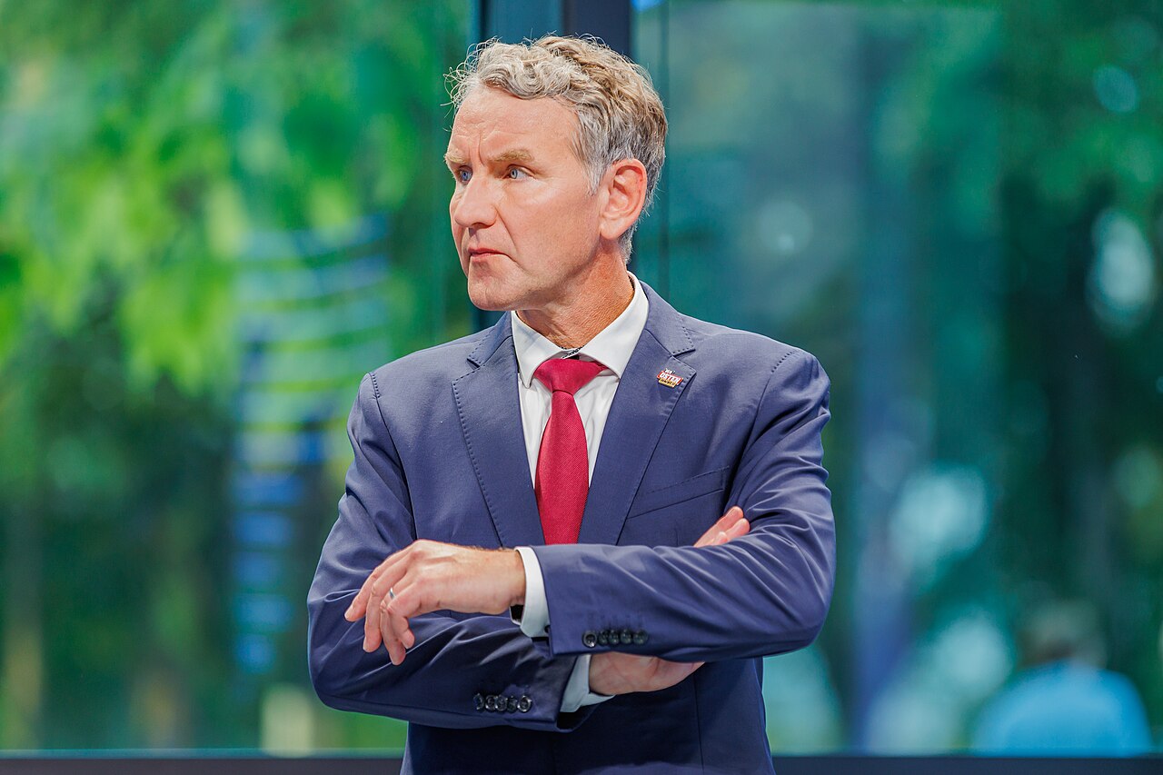Björn Höcke am Wahlabend der Thüringer Landtagswahl in Erfurt, September 2024