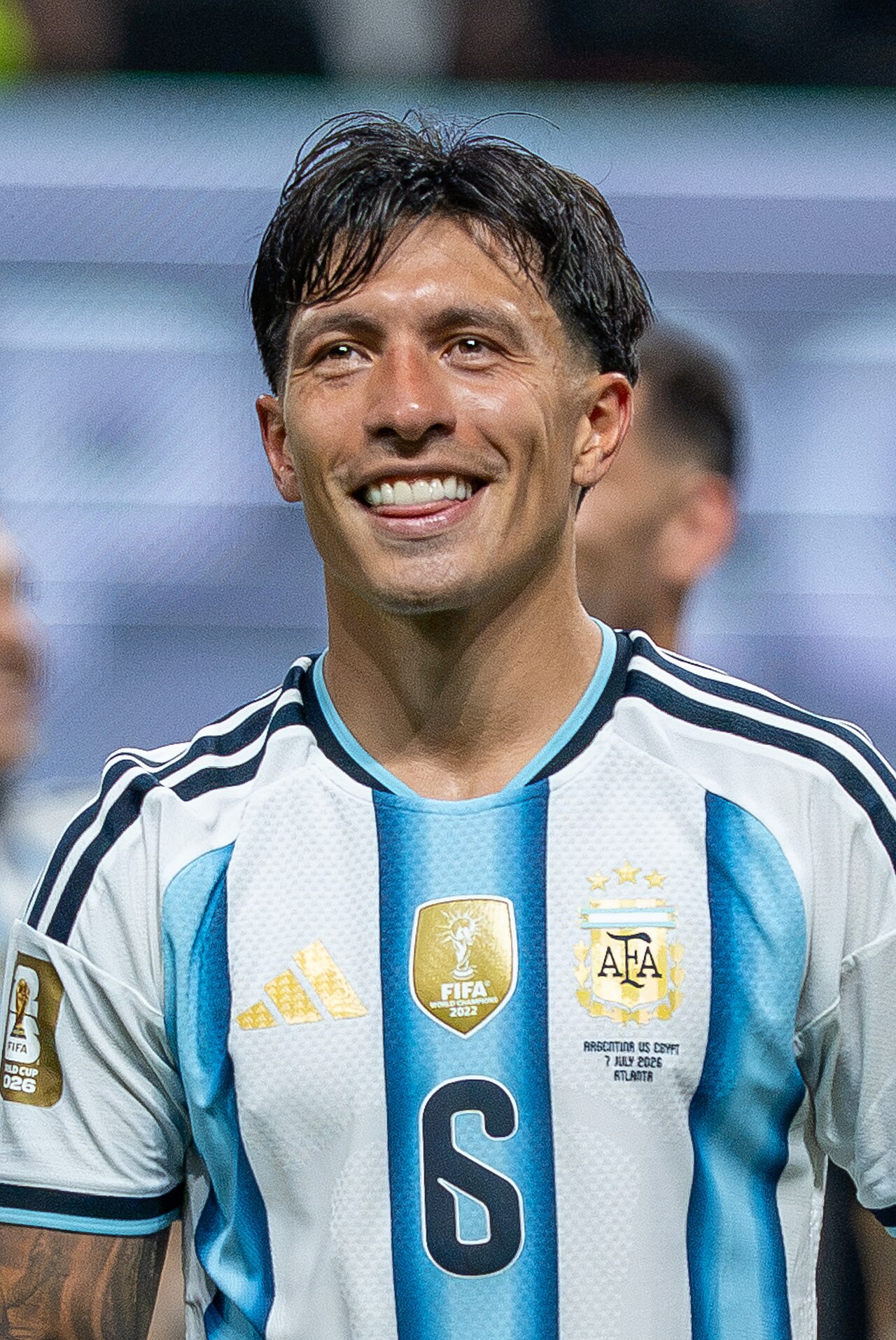 Argentiniens Verteidiger Lisandro Martínez beim WM-Vorrundenspiel gegen Ägypten am 7. Juli 2026.