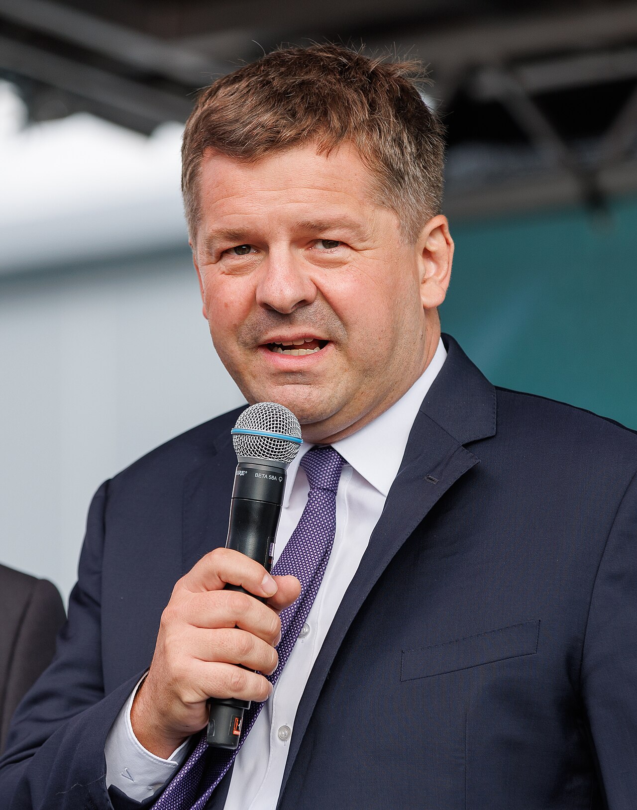 Sven Schulze im Wahlkampf, CDU-Veranstaltung mit Friedrich Merz in Erfurt 2024