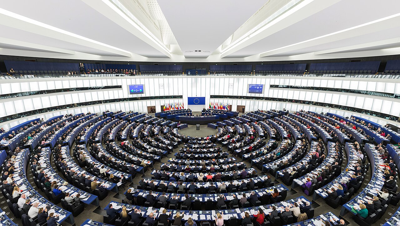 Blick in das Plenum des Europäischen Parlaments in Straßburg während einer Sitzung