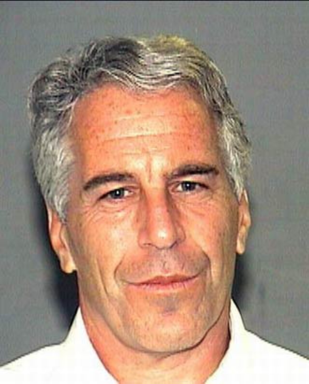 Polizeifoto von Jeffrey Epstein nach seiner Festnahme 2006 in Palm Beach, Florida.