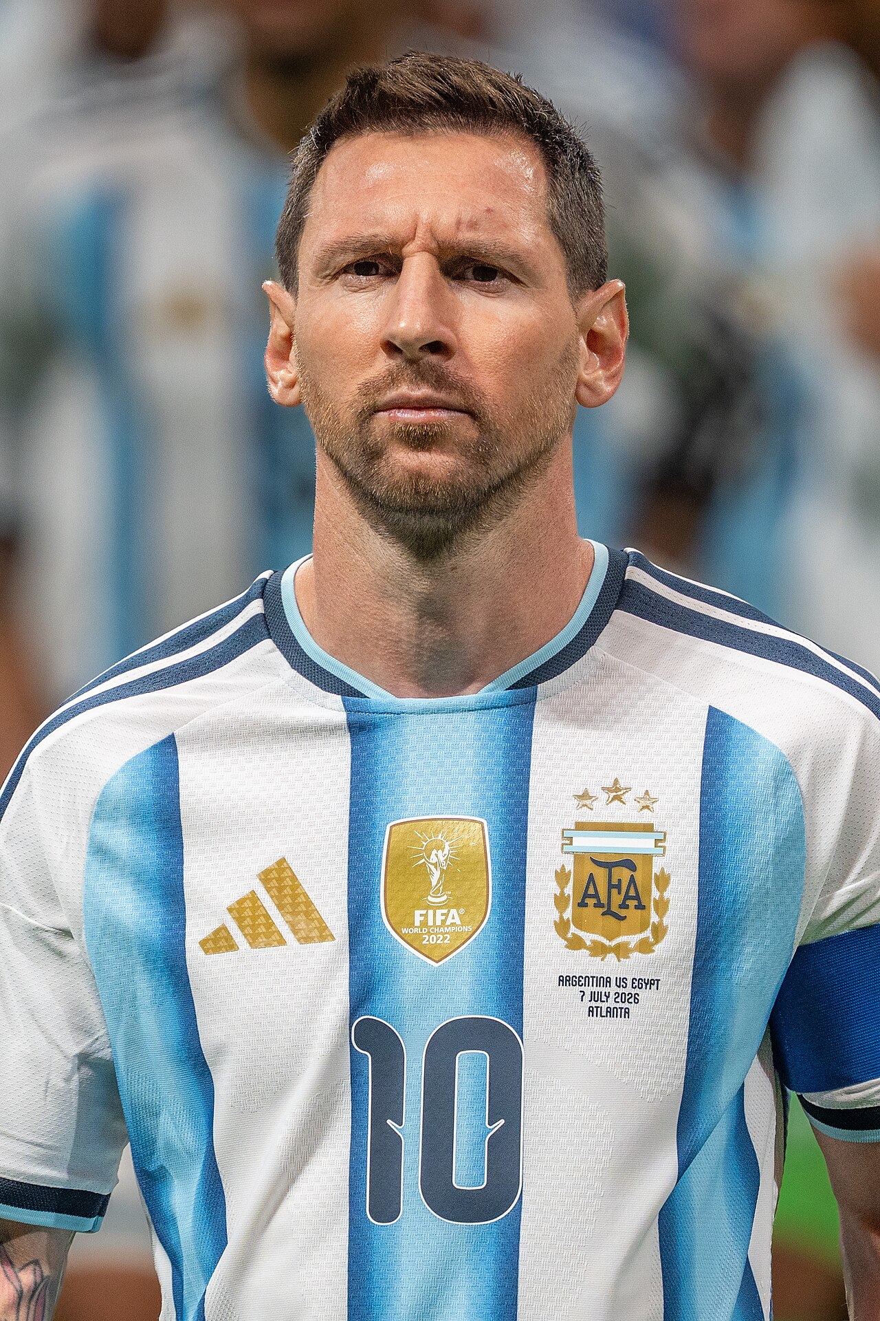 Lionel Messi im Argentinien-Trikot beim Achtelfinale gegen Ägypten am 7. Juli 2026