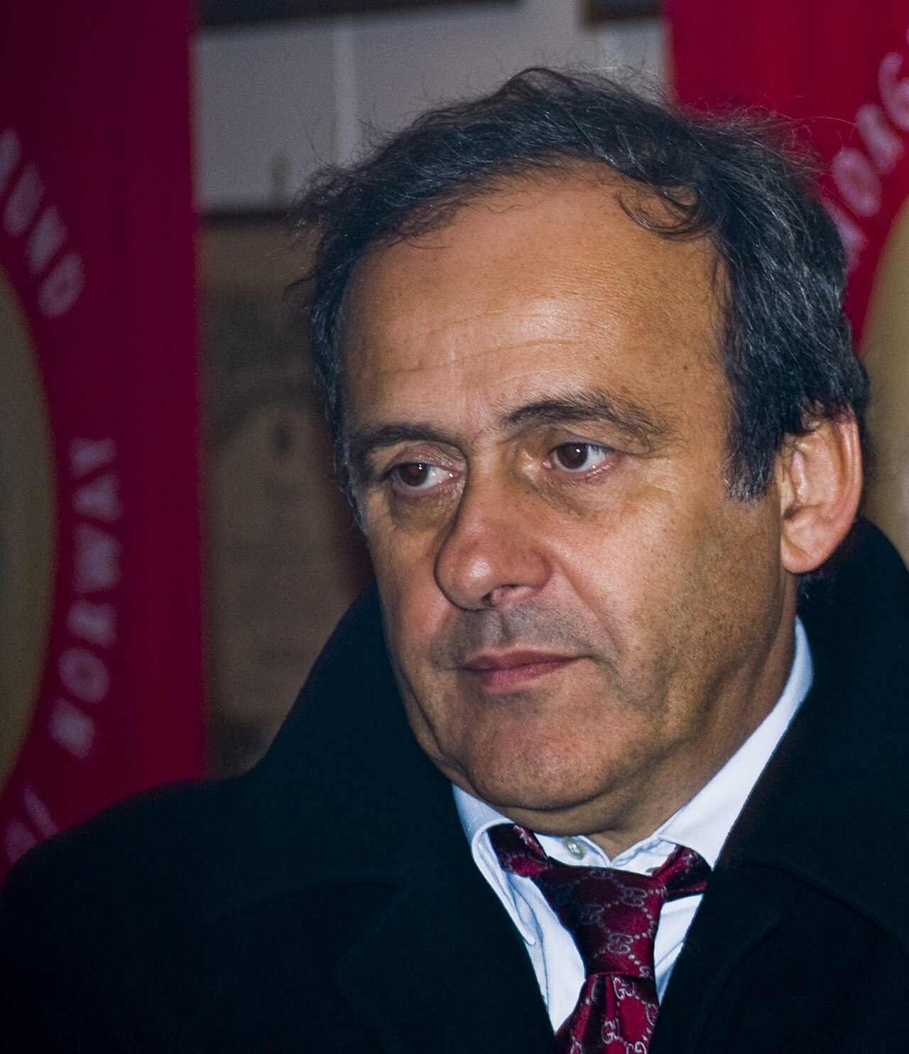 Michel Platini auf einer Pressekonferenz in Oslo, Oktober 2008