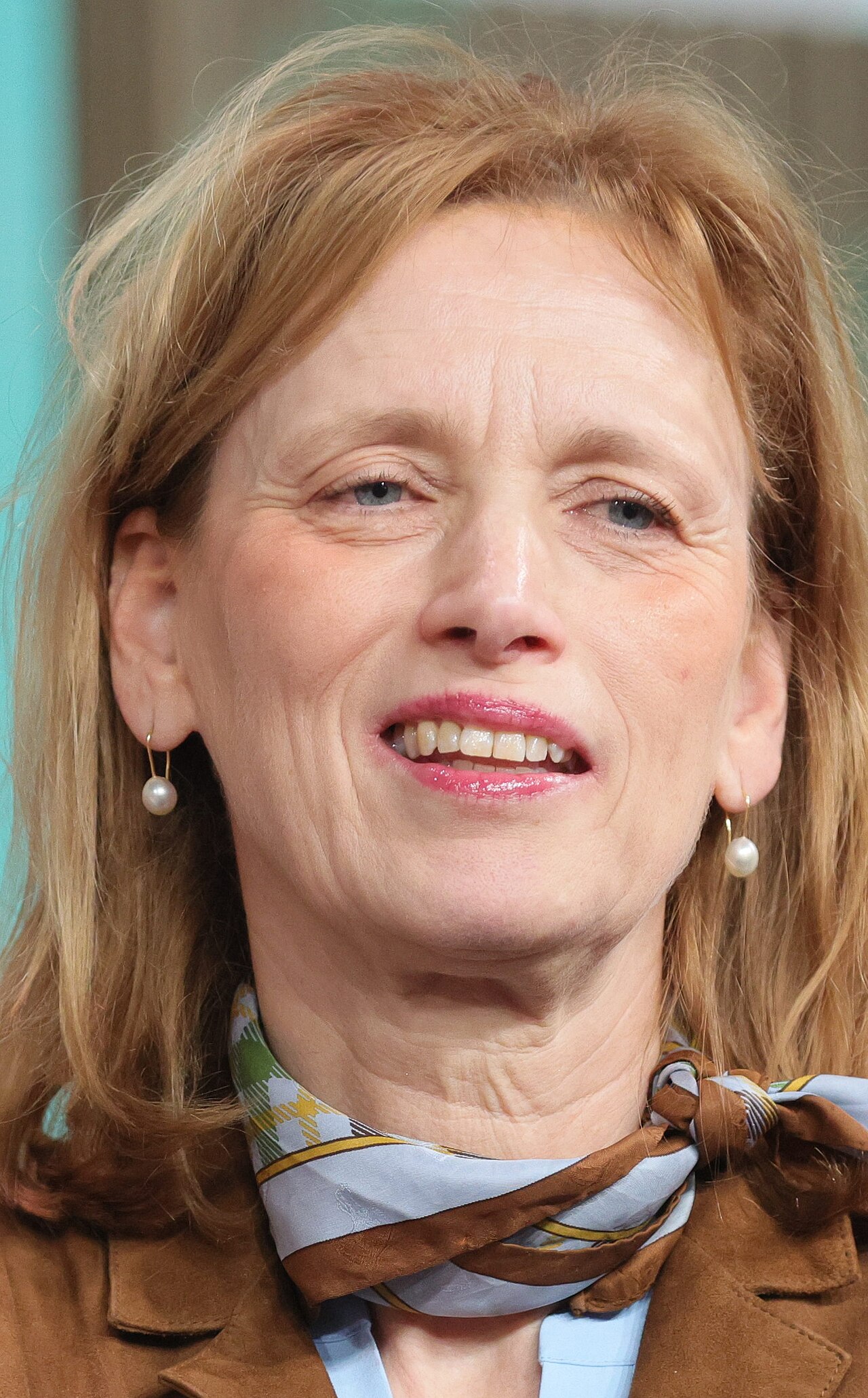Bundesfamilienministerin Karin Prien (CDU) am Wahlabend der Bundestagswahl 2025