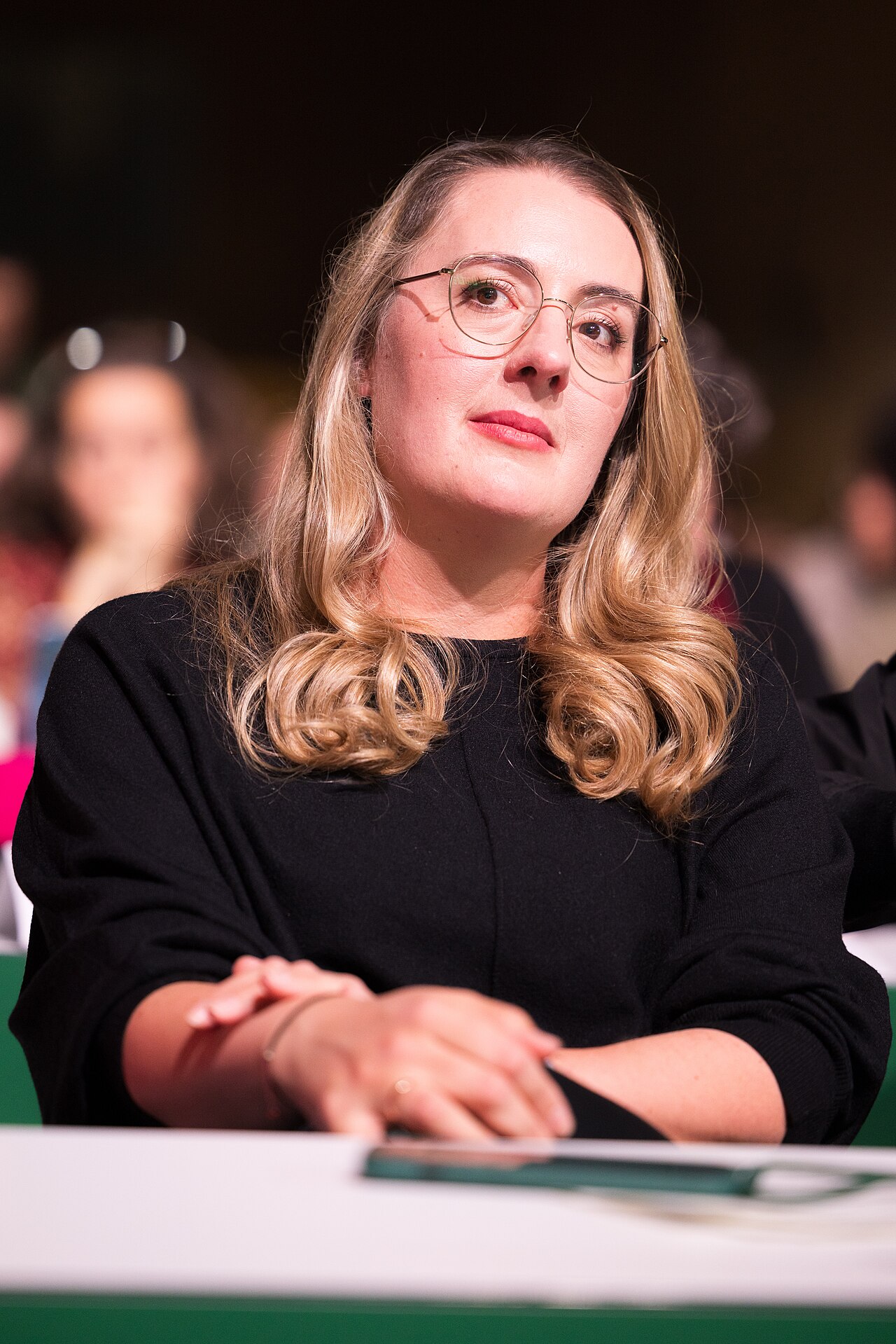 Katharina Dröge (Bündnis 90/Die Grünen) bei der Bundesdelegiertenkonferenz in Wiesbaden, 15. November 2024.