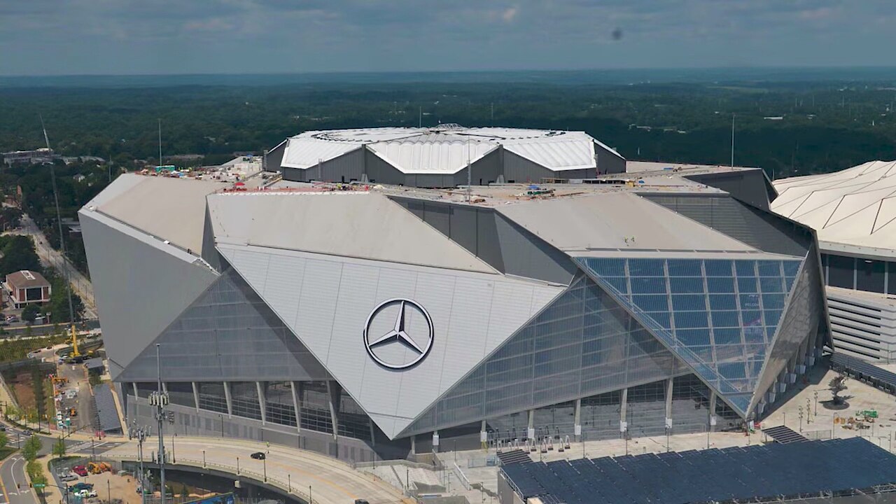 Das Mercedes-Benz Stadium in Atlanta, Schauplatz des überraschenden 0:0 zwischen Spanien und Kap Verde.