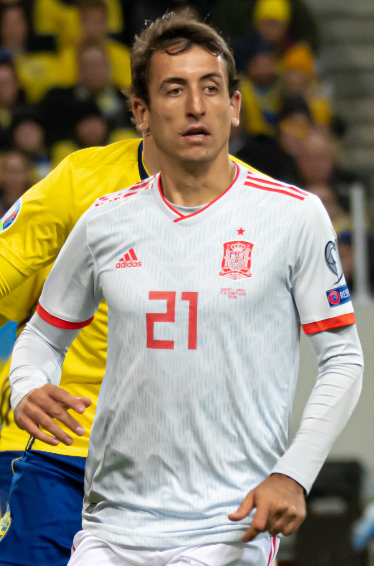 Mikel Oyarzabal im spanischen Nationaltrikot bei einem EM-Qualifikationsspiel.