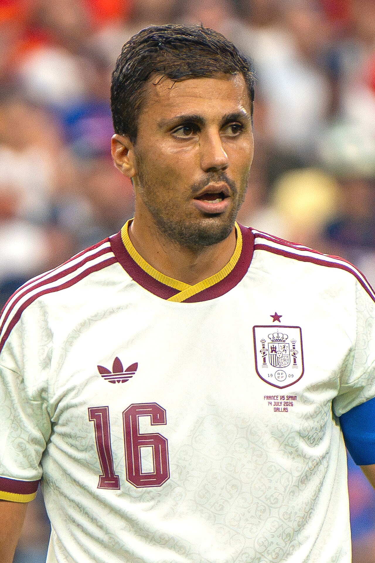 Rodri im spanischen Trikot während des WM-Halbfinals gegen Frankreich am 14. Juli 2026